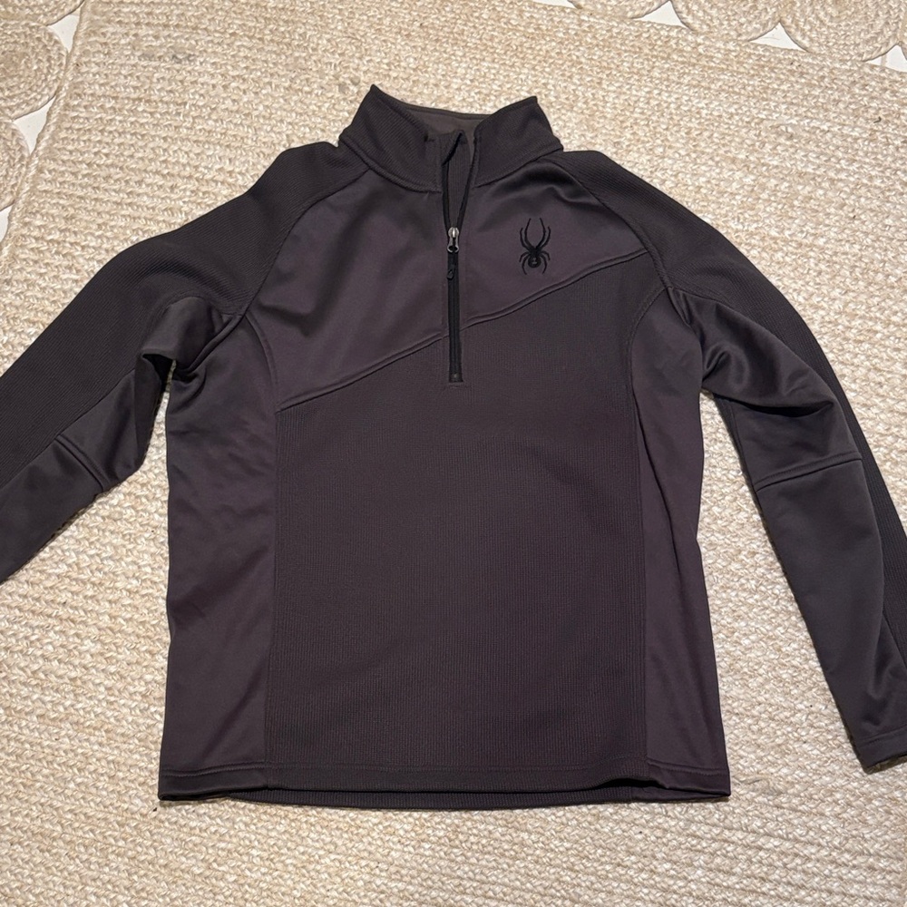 Spyder Black 1/4-Zip Performance Pullover